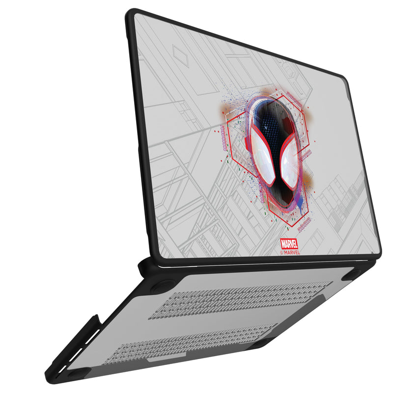 Marvel Miles Morales Badge MacBook Laptop Case for Apple MacBook Open.Jpg