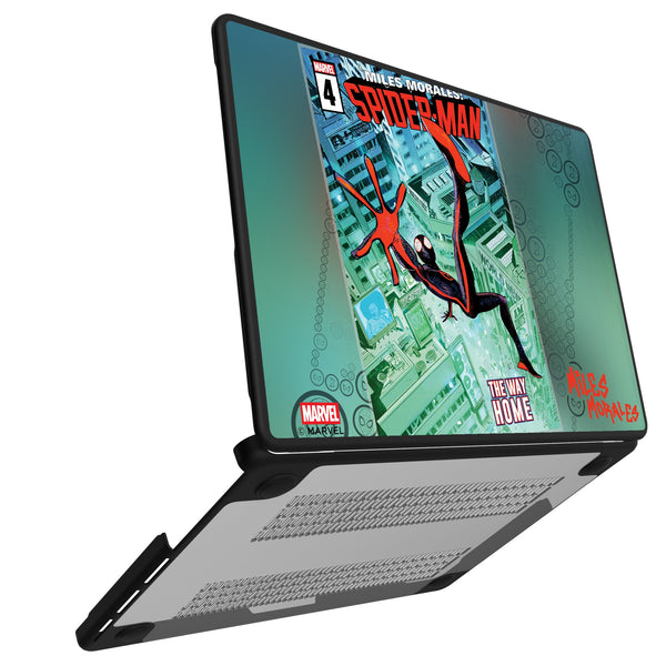 Marvel Miles Morales Classic Cover MacBook Laptop Case for Apple MacBook Open.Jpg