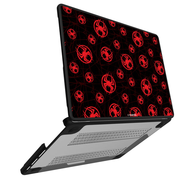Marvel Miles Morales Pattern MacBook Laptop Case for Apple MacBook Open.Jpg