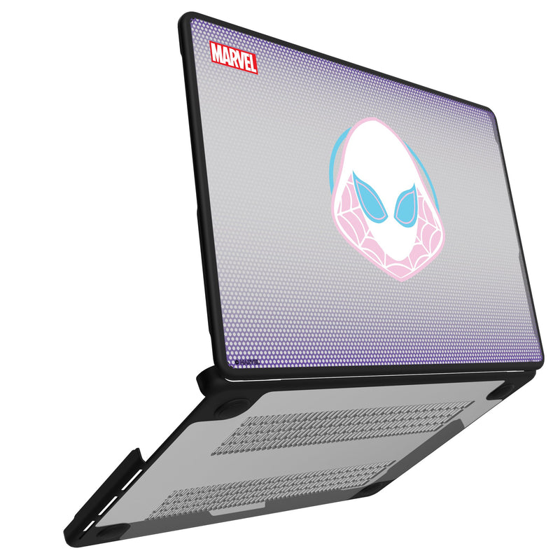 Marvel Spider-Gwen Grid MacBook Laptop Case for Apple MacBook Open.Jpg