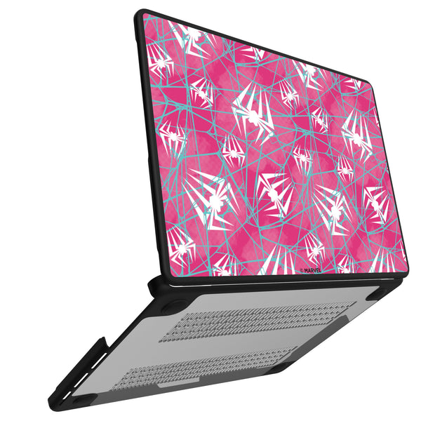 Marvel Spider-Gwen Pattern MacBook Laptop Case for Apple MacBook Open.Jpg