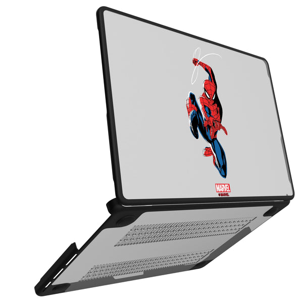 Marvel Spider-Man Badge MacBook Laptop Case for Apple MacBook Open.Jpg