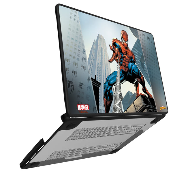 Marvel Spider-Man Cover Art MacBook Laptop Case Open.Jpg