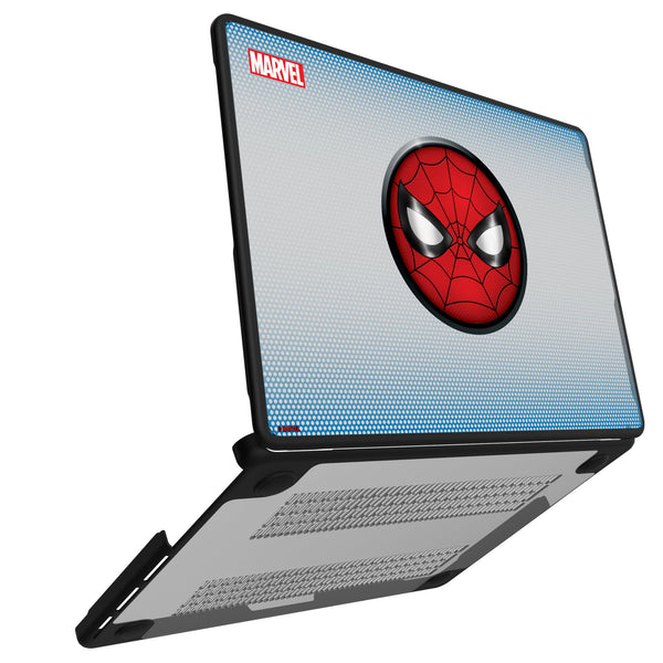 Marvel Spider-Man Grid MacBook Laptop Case for Apple MacBook Open.Jpg