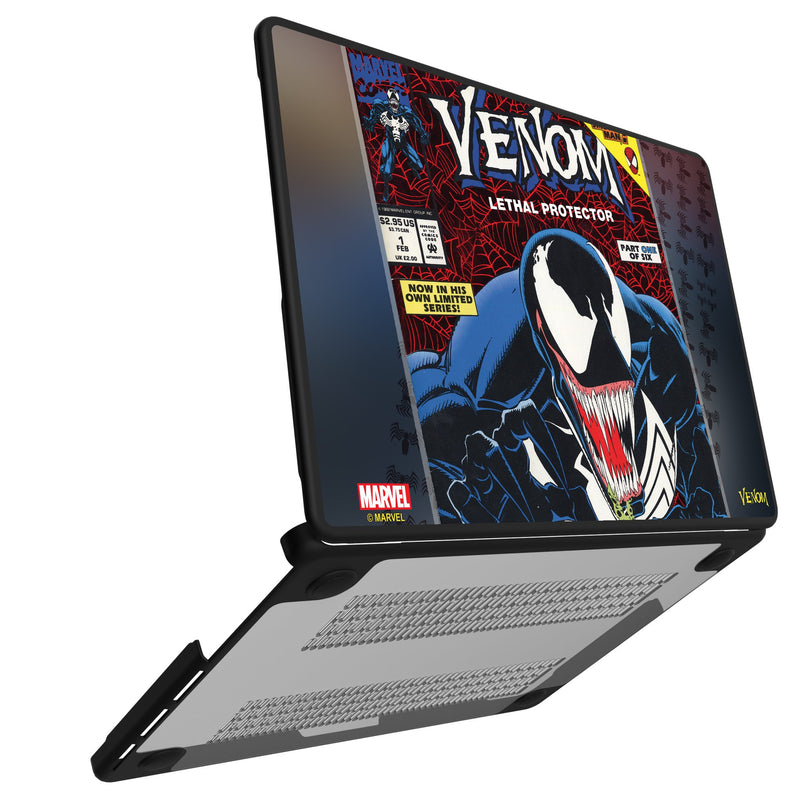 Marvel Venom Classic Cover MacBook Laptop Case Open.Jpg