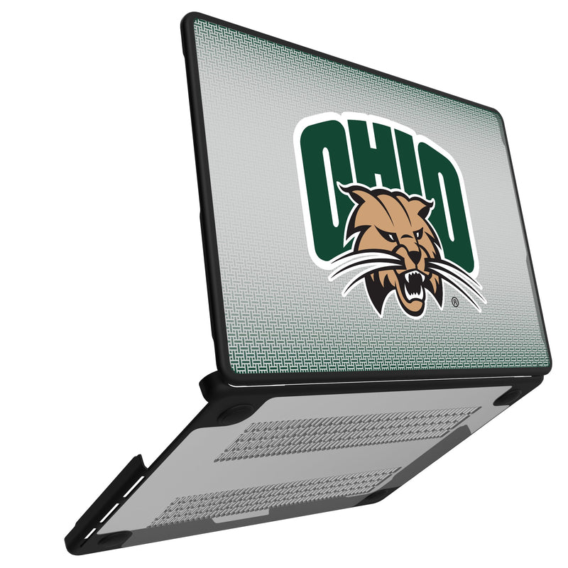Ohio University Bobcats Linen MacBook Laptop Case for Apple MacBook Open.Jpg