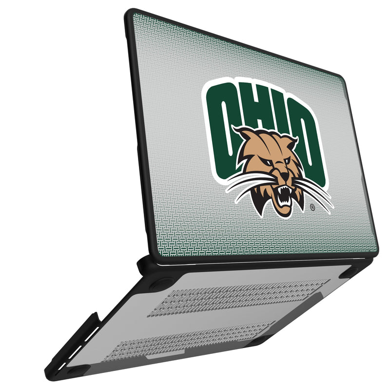 Ohio University Bobcats Linen MacBook Laptop Case Open.Jpg