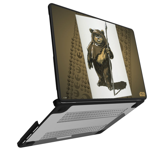 Star Wars Ewok Portrait MacBook Laptop Case Open.Jpg