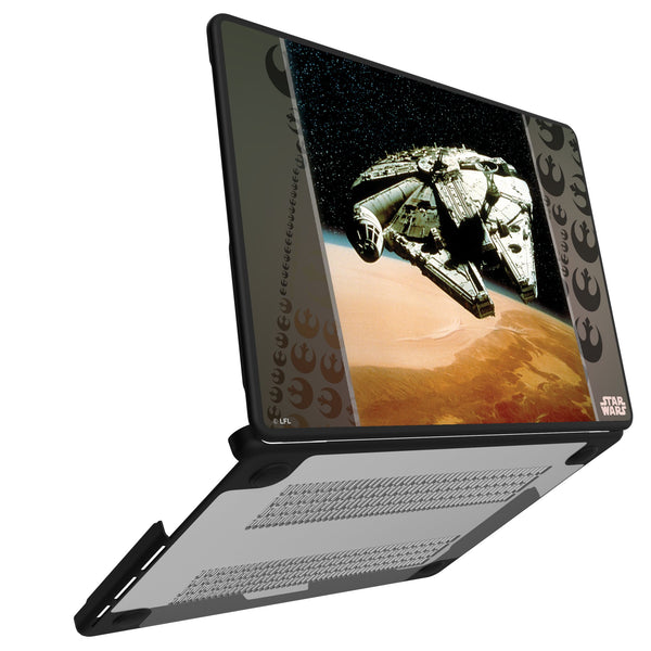 Star Wars Millennium Falcon Portrait MacBook Laptop Case for Apple MacBook Open.Jpg