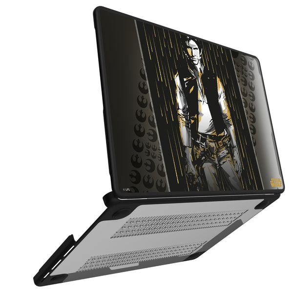 Star Wars Han Solo Portrait MacBook Laptop Case for Apple MacBook Open.Jpg