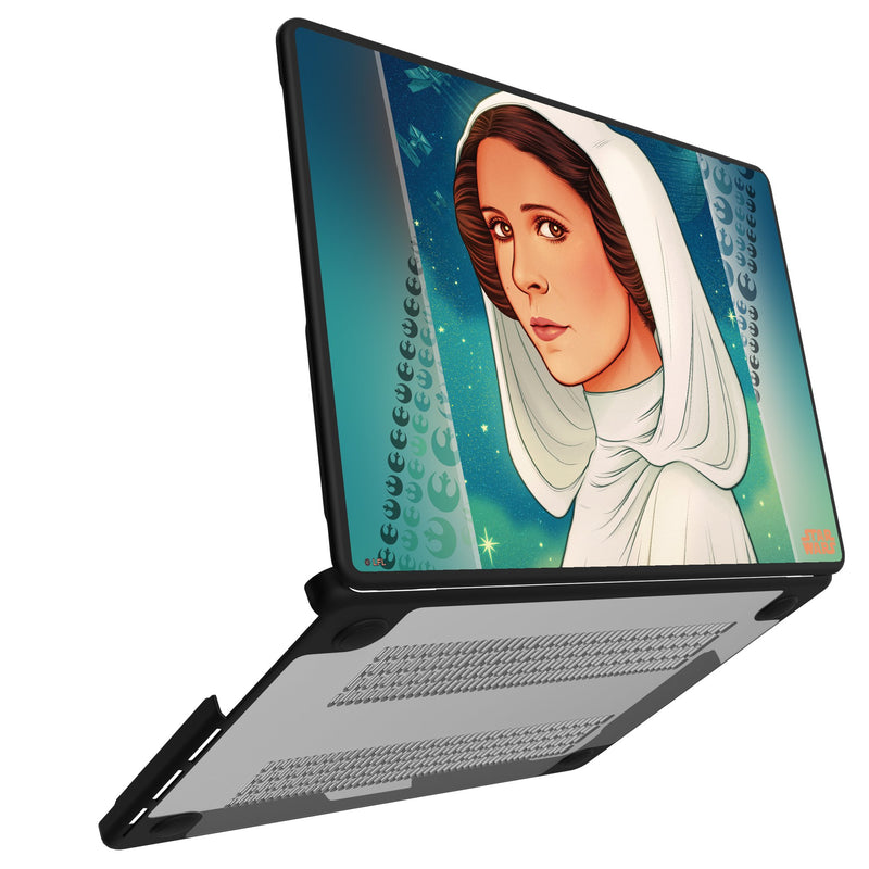 Star Wars Princess Leia Organa Portrait MacBook Laptop Case for Apple MacBook Open.Jpg