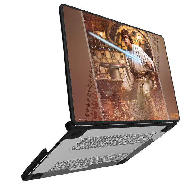 Star Wars Luke Skywalker Portrait MacBook Laptop Case Open.Jpg