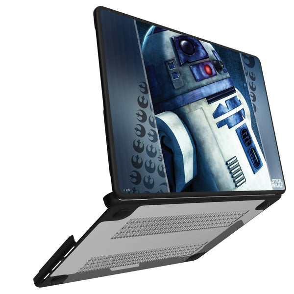 Star Wars R2-D2 Portrait MacBook Laptop Case for Apple MacBook Open.Jpg