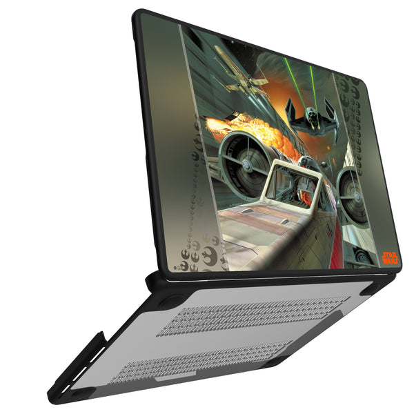 Star Wars X-Wing Portrait MacBook Laptop Case for Apple MacBook Open.Jpg