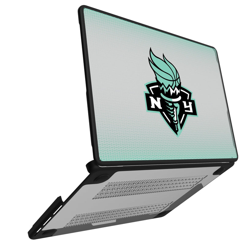 New York Liberty Linen MacBook Laptop Case Open.Jpg