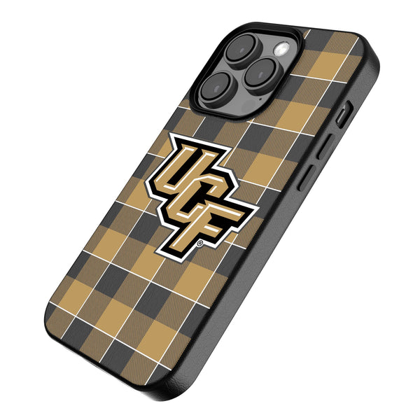 University of Central Florida Golden Knights Plaid iPhone MagSafe Compatible Phone Case Iso.Jpg