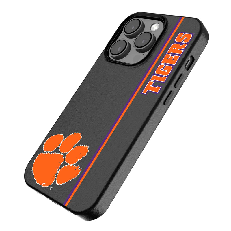 Clemson University Tigers Sidebar iPhone MagSafe Compatible Phone Case Iso.Jpg