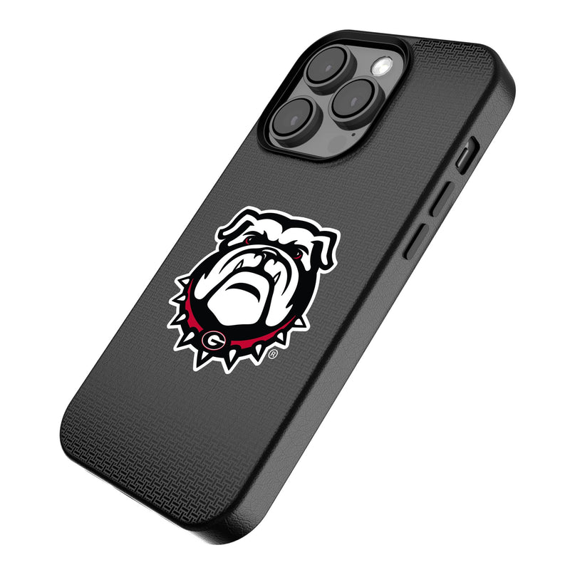 University of Georgia Bulldogs Uga Linen iPhone MagSafe Compatible Phone Case Iso.Jpg