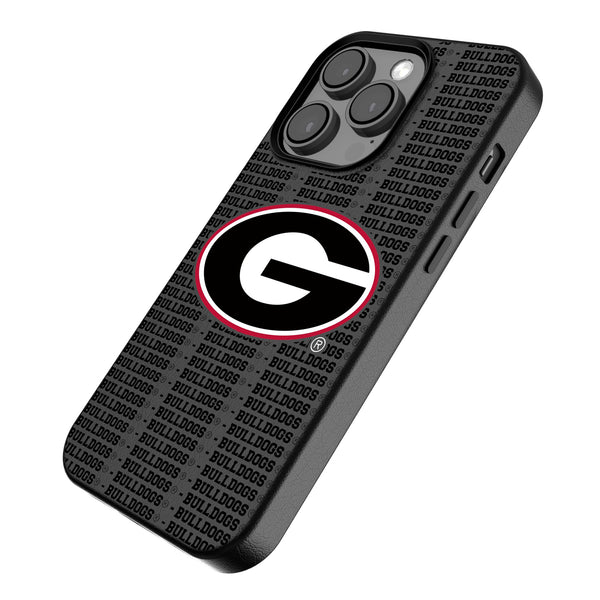University of Georgia Bulldogs Text Backdrop iPhone MagSafe Compatible Phone Case for Apple iPhone Iso.Jpg