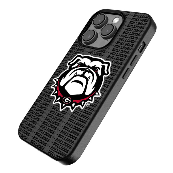 University of Georgia Bulldogs Uga Text Backdrop iPhone MagSafe Compatible Phone Case for Apple iPhone Iso.Jpg