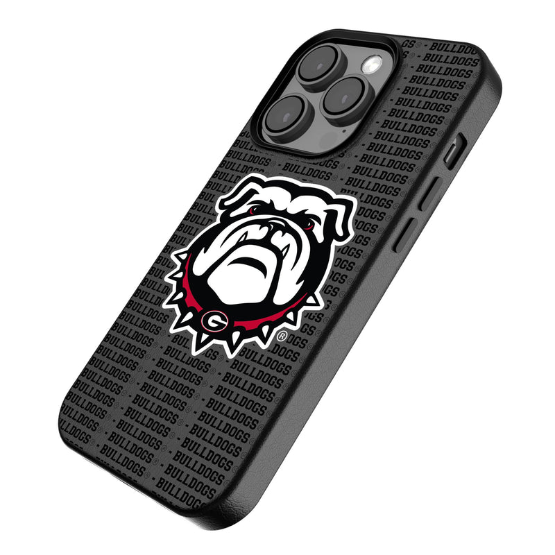 University of Georgia Bulldogs Uga Text Backdrop iPhone MagSafe Compatible Phone Case for Apple iPhone Iso.Jpg