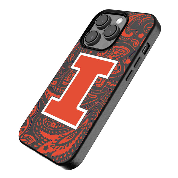 University of Illinois Fighting Illini Paisley iPhone MagSafe Compatible Phone Case Iso.Jpg