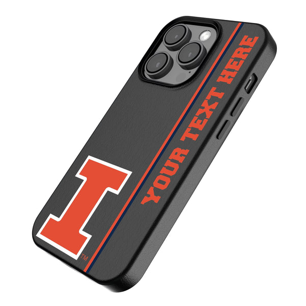 University of Illinois Fighting Illini Personalized Sidebard iPhone MagSafe Compatible Phone Case for Apple iPhone Iso.Jpg