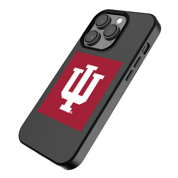 Indiana University Hoosiers Text Backdrop iPhone MagSafe Compatible Phone Case for Apple iPhone Iso.Jpg