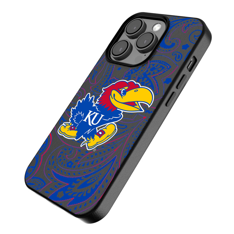 University of Kansas Jayhawks Paisley iPhone MagSafe Compatible Phone Case Iso.Jpg