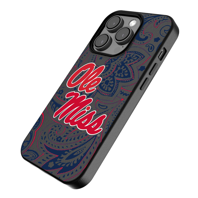 University of Mississippi Rebels Paisley iPhone MagSafe Compatible Phone Case Iso.Jpg