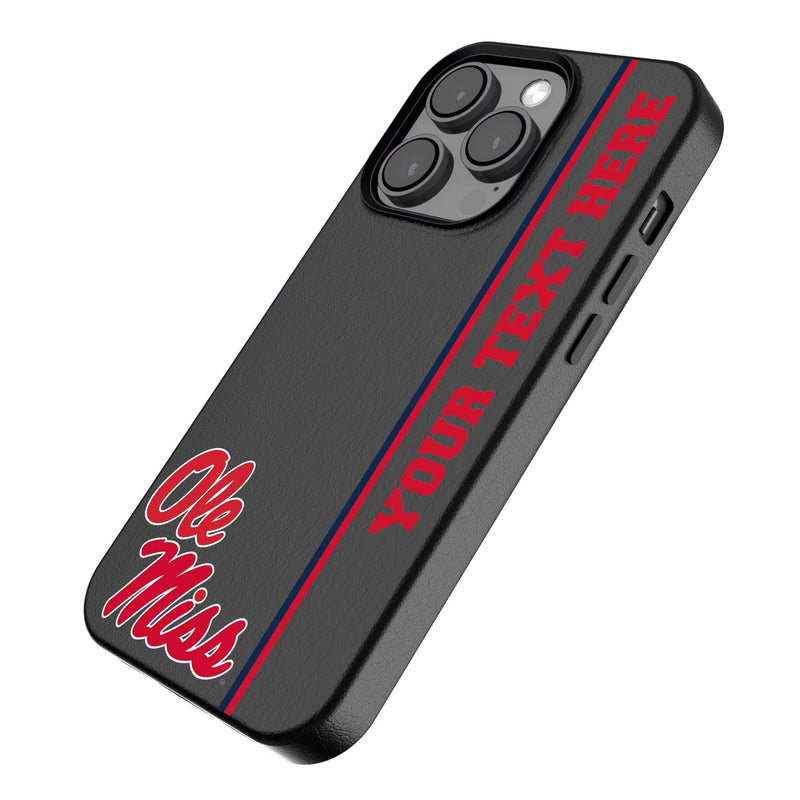 University of Mississippi Rebels Personalized Sidebard iPhone MagSafe Compatible Phone Case for Apple iPhone Iso.Jpg