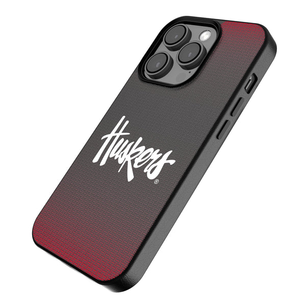 University of Nebraska Huskers Linen iPhone MagSafe Compatible Phone Case for Apple iPhone Iso.Jpg