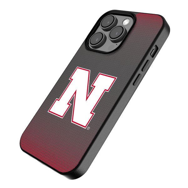 University of Nebraska Huskers Block N Linen iPhone MagSafe Compatible Phone Case for Apple iPhone Iso.Jpg
