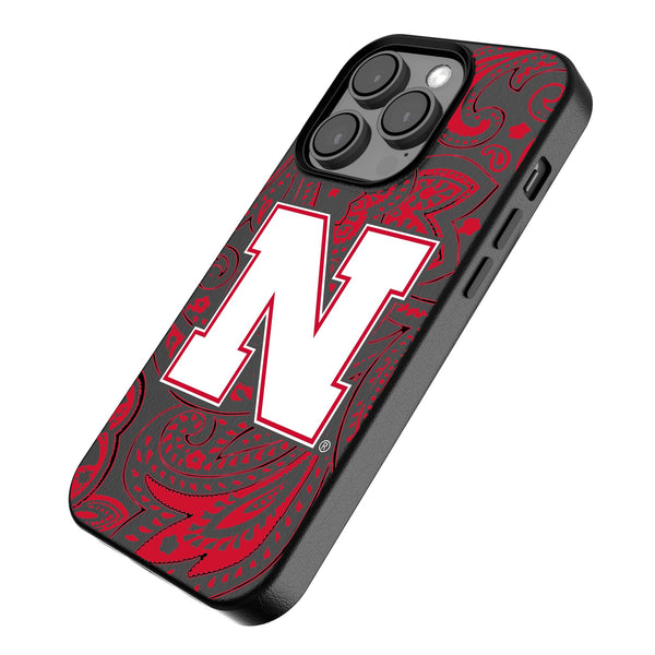 University of Nebraska Huskers Block N Paisley iPhone MagSafe Compatible Phone Case for Apple iPhone Iso.Jpg