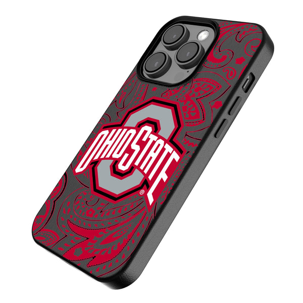 Ohio State University Buckeyes Paisley iPhone MagSafe Compatible Phone Case for Apple iPhone Iso.Jpg