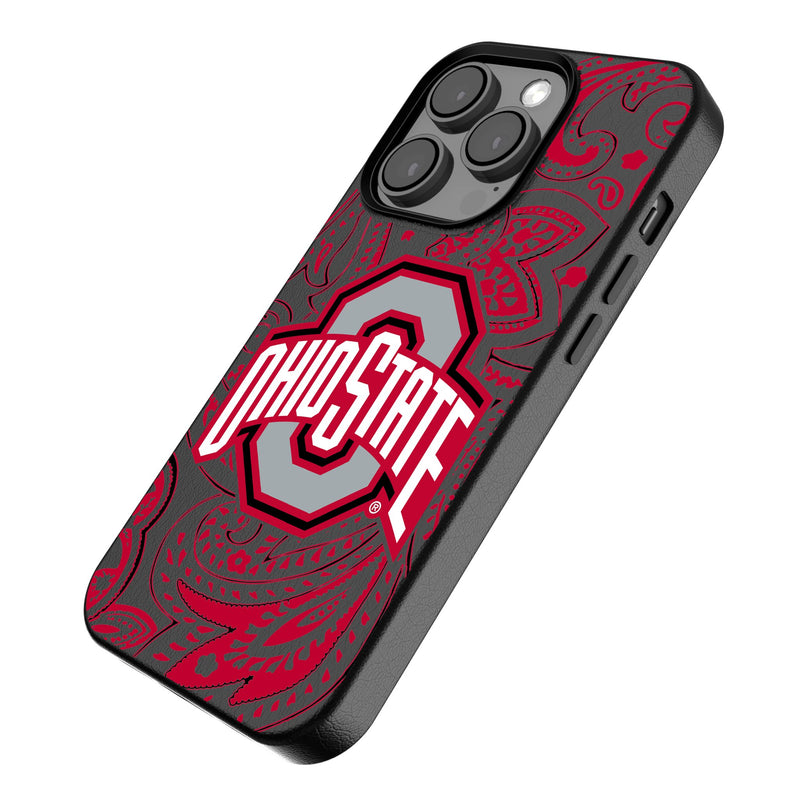 Ohio State University Buckeyes Paisley iPhone MagSafe Compatible Phone Case for Apple iPhone Iso.Jpg