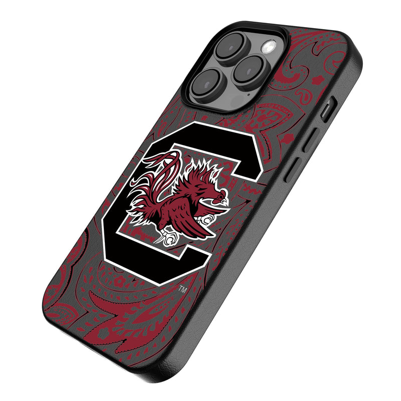 University of South Carolina Gamecocks Paisley iPhone MagSafe Compatible Phone Case Iso.Jpg