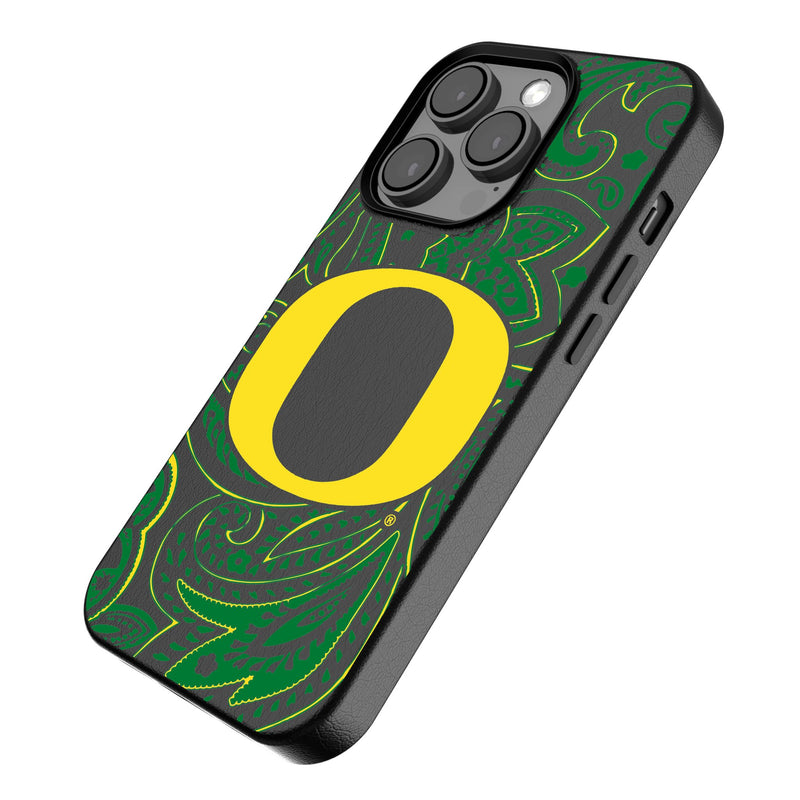 University of Oregon Ducks Paisley iPhone MagSafe Compatible Phone Case Iso.Jpg