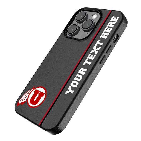 University of Utah Utes Personalized Sidebard iPhone MagSafe Compatible Phone Case for Apple iPhone Iso.Jpg