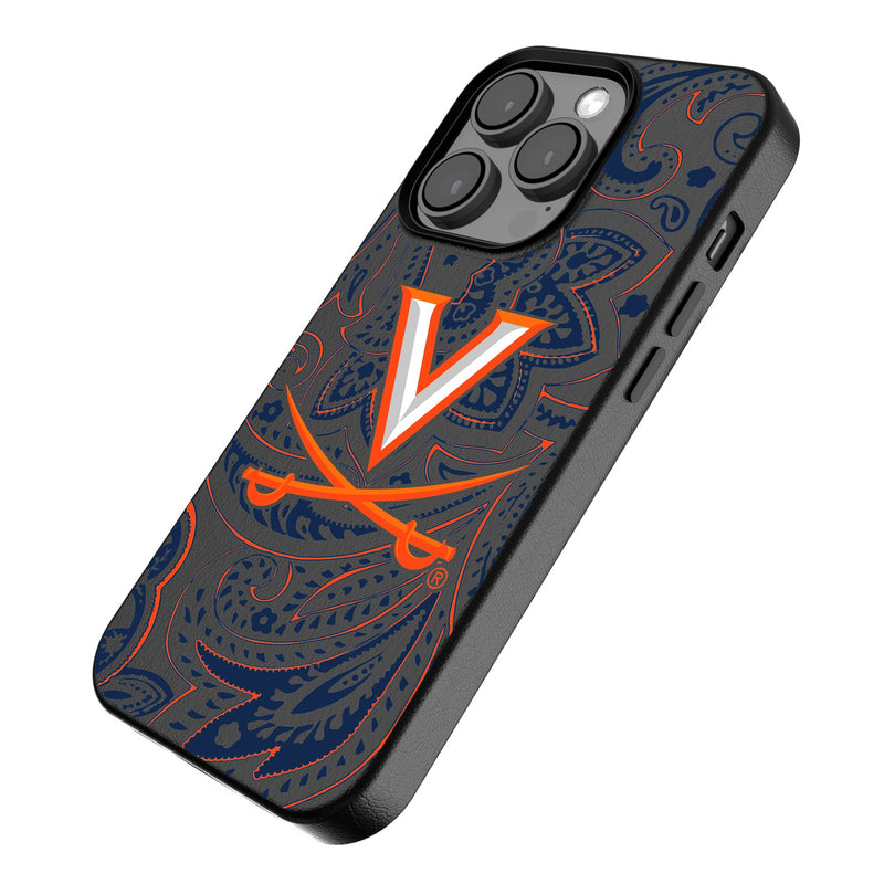 University of Virginia Cavaliers Paisley iPhone MagSafe Compatible Phone Case Iso.Jpg