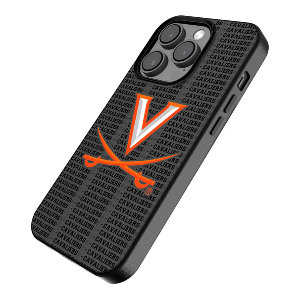 University of Virginia Cavaliers Text Backdrop iPhone MagSafe Compatible Phone Case for Apple iPhone Iso.Jpg