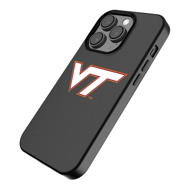 Virginia Tech Hokies Text Backdrop iPhone MagSafe Compatible Phone Case for Apple iPhone Iso.Jpg