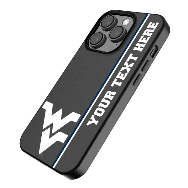 West Virginia University Mountaineers Personalized Sidebard iPhone MagSafe Compatible Phone Case for Apple iPhone Iso.Jpg