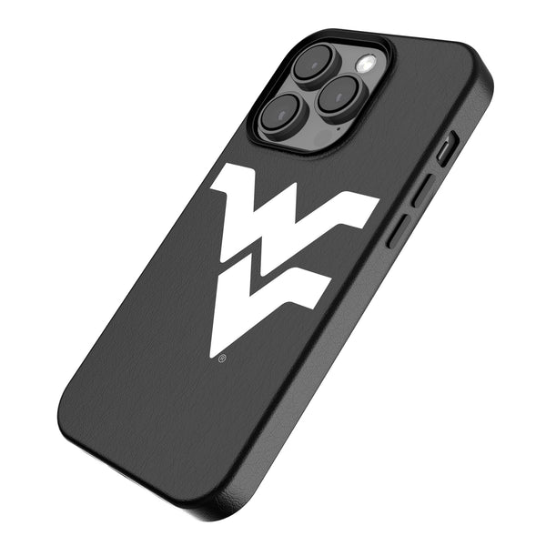 West Virginia University Mountaineers Text Backdrop iPhone MagSafe Compatible Phone Case for Apple iPhone Iso.Jpg