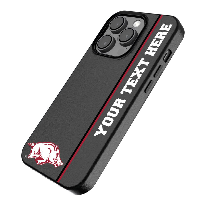 University of Arkansas Fayetteville Razorbacks Personalized Sidebard iPhone MagSafe Compatible Phone Case for Apple iPhone Iso.Jpg