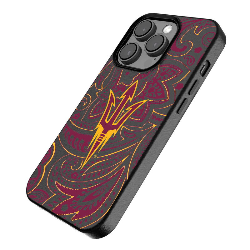 Arizona State University Sun Devils Paisley iPhone MagSafe Compatible Phone Case Iso.Jpg