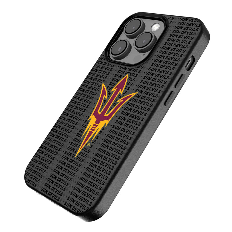 Arizona State University Sun Devils Text Backdrop iPhone MagSafe Compatible Phone Case Iso.Jpg