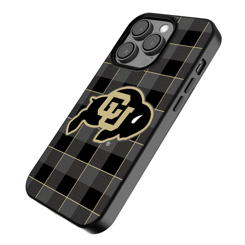 University of Colorado Buffaloes Plaid iPhone MagSafe Compatible Phone Case Iso.Jpg