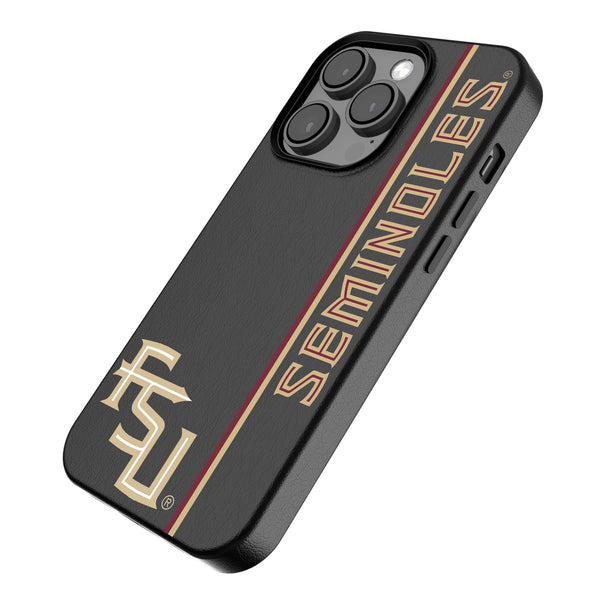 Florida State University Seminoles Athletic Wordmark Sidebar iPhone MagSafe Compatible Phone Case Iso.Jpg