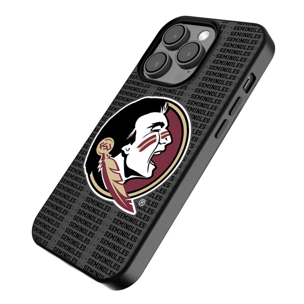 Florida State University Seminoles Text Backdrop iPhone MagSafe Compatible Phone Case for Apple iPhone Iso.Jpg